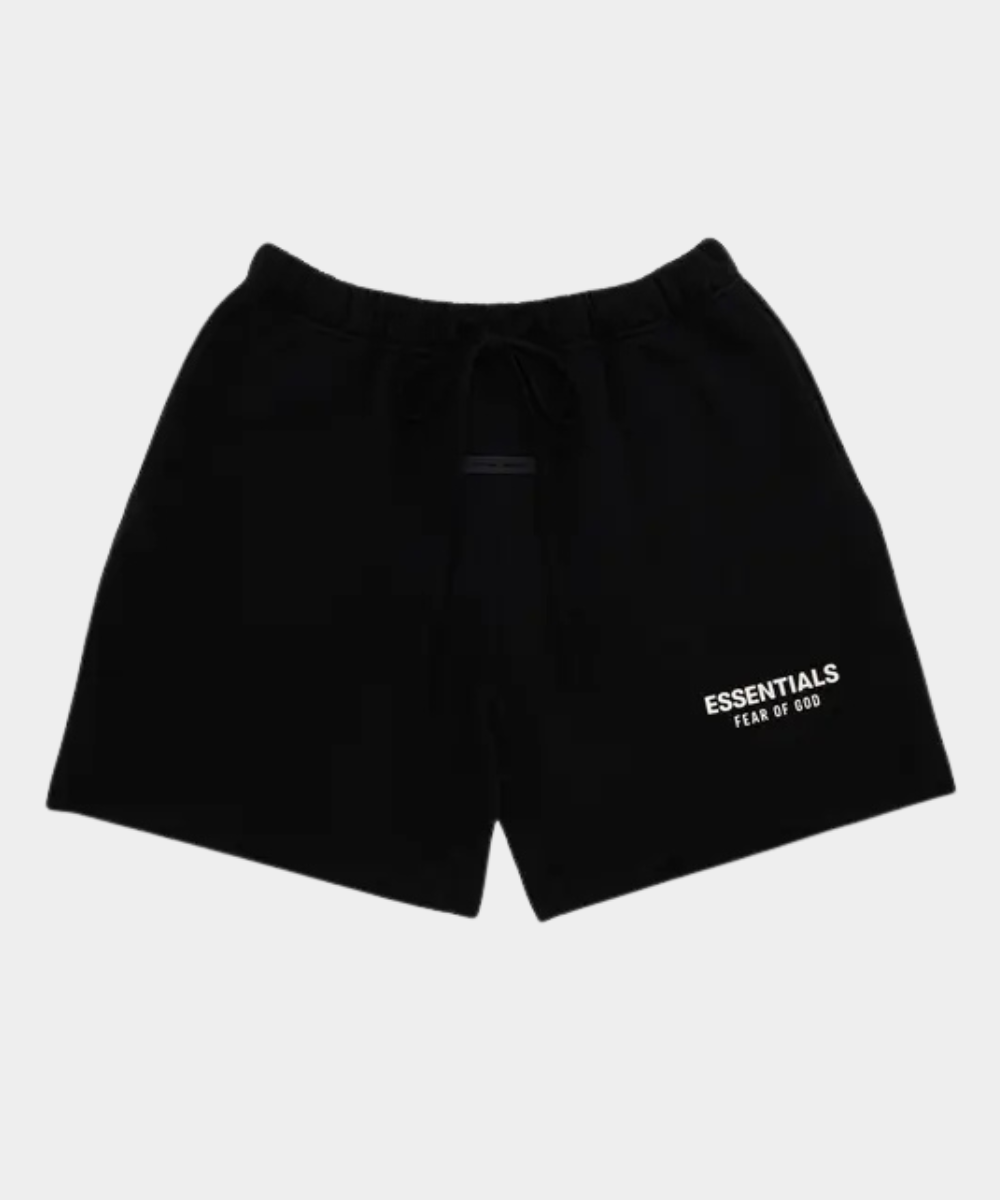 Fear of God Essentials Classic Sweatshort "Jet Black Soccer Fleece"