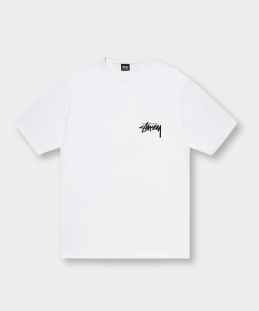 Stussy Burning Stock Tee 'White'
