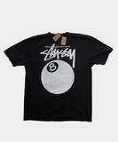 Stussy 8 Ball Pigment Dyed Tee 'Black' (Logo Difuminado)