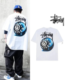 Stüssy Born X Raised 8 Ball Tee Blanco