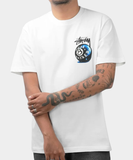 Stüssy Born X Raised 8 Ball Tee Blanco