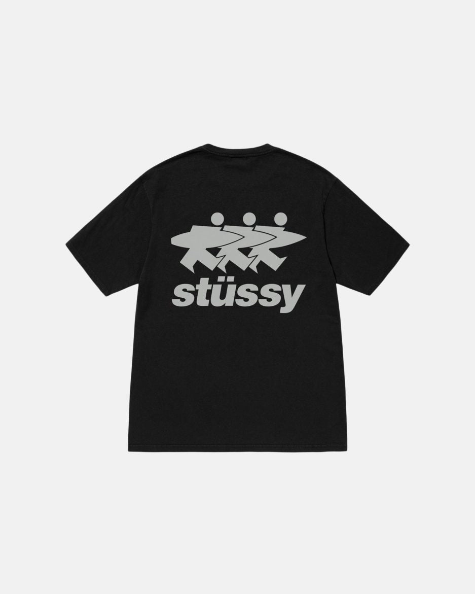 Stüssy Surfwalk Tee Pigment Dyed in black