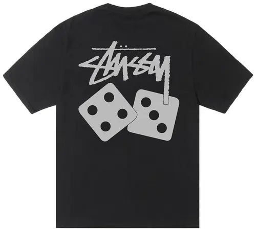 Stussy Dados Tee Pigment Dyed 'Logo Gris'
