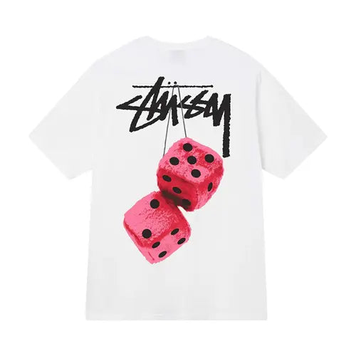 Stussy Fuzzy Dice Tee 'Blanca'