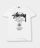 Stüssy World Tour Tee Blanca